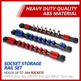 24 Pieces ABS Socket Organizer Holder Trays for Toolboxes, 1/4'' Drive
