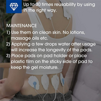 TENS/EMS Unit Replacement Pads NURSAL 20 Pack 3.5mm Snap Electrode Pads for Electrotherapy (Not Fit NURSAL Blue Tens) Reuse More Than 30 Times, Compatible with Belifu, AVCOO, MEDVICE TENS Machine