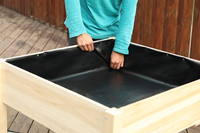 Raised Garden Bed 48x32x34in , Elevated Wood Planter Box Stand , 250lb Capacity - Natural
