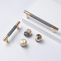 Drawer Pull 12 Pack 5" Cabinet Handles Cabinet Pulls Aluminum Handles Round Pull Gold and Nickle Oxidation Finish with Diamond Pattern Golden 6" Length