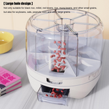 20Lbs large Grain dispenser 360°Rotating Rice Food Dispenser 6 Grids rice container rotatable Beans Containers Storage with Sealed lid for Peanut Barley Millet and Cereal