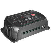 12/24V 10A Automatic PWM Solar Panel Battery Regulator Charger Controller LED USB 5V