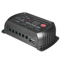 12/24V 10A Automatic PWM Solar Panel Battery Regulator Charger Controller LED USB 5V
