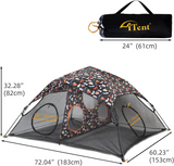 Outdoor Cat Play Tent for Indoor Cats (X- Large Portable Cat House, Outdoor Cat Enclosure for Cats, Rabbits and Small Animals Easy to Connect with Cat Tunnel, Cat Cube