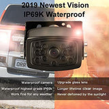 LeeKooLuu HD Digital Wireless Backup Camera 7''Monitor Highway Observation System for RVs,Travel Trailers,Trucks,Motorhome Mirror/Facing Image Flip Newest IP69K Waterproof Camera Super Night Vision