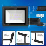 LED Flood Light Outdoor - 5000 LM Outdoor Security Lights IP66 Waterproof, 50W 6500K Daylight Super Bright Area Light Outside Floodlights for Yard Garage
