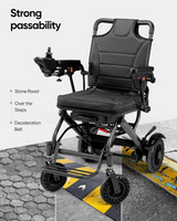 Lightweight Electric Wheelchair, Only 36lbs, Foldable Power Wheelchair for Adults,Dual Motors,Intelligent Folding,Motorized Mobility Scooters for Seniors