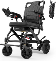Lightweight Electric Wheelchair, Only 36lbs, Foldable Power Wheelchair for Adults,Dual Motors,Intelligent Folding,Motorized Mobility Scooters for Seniors