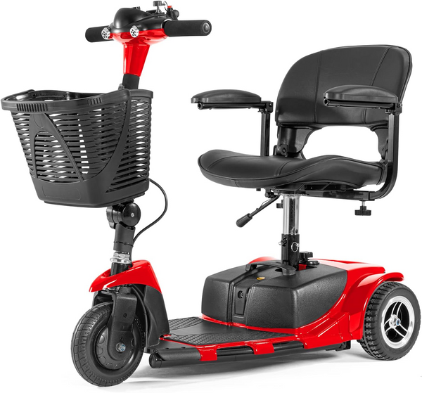 3 Wheel Mobility Scooters for Adults, Foldable Mobility Scooter for Seniors, Powered Electric Scooter with Basket, Heavy Duty Mobile for Travel