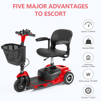 3 Wheel Mobility Scooters for Adults, Foldable Mobility Scooter for Seniors, Powered Electric Scooter with Basket, Heavy Duty Mobile for Travel