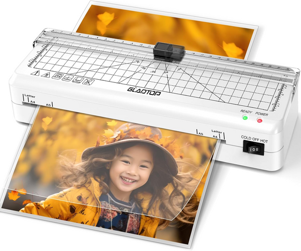 A4 Laminator Machine,70s Rapid Warm Up, Jam-Free Lamination, Built-in Paper Trimmer, Hot & Cold Laminating Machine for Home, Office & School Use
