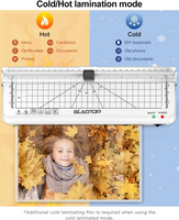 A4 Laminator Machine,70s Rapid Warm Up, Jam-Free Lamination, Built-in Paper Trimmer, Hot & Cold Laminating Machine for Home, Office & School Use