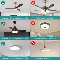 2-Pack 5.3" LED Retrofit Light Kit for Ceiling Flush 15W 120V 3000/4500/6000K LED Ceiling Fan Light Replacement Panel PCB Dimmable