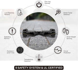 TWO DOTS Hoverboard 6.5" UL2272 Certified Self Balancing Scooter Solid Rubber Two Wheels Hover Board with APP Bluetooth Speaker and LED Lights for Adults and Kid