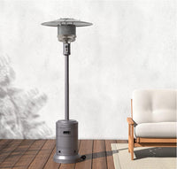 46,000 BTU Outdoor Propane Patio Heater with Wheels, Commercial & Residential,  32.1 x 32.1 x 91.3 inches (LxWxH)