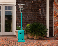 46,000 BTU Outdoor Propane Patio Heater with Wheels, Commercial & Residential,  32.1 x 32.1 x 91.3 inches (LxWxH)