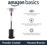 46,000 BTU Outdoor Propane Patio Heater with Wheels, Commercial & Residential,  32.1 x 32.1 x 91.3 inches (LxWxH)