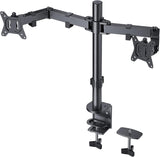 Irongear Dual Monitor Stand for 17-32 inch Screens,Heavy Duty Fully Adjustable Monitor Arm with C-Clamp Hardware,Dual Monitor Mount Supports up to 17.6 lbs per Arm, IGCM1