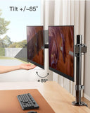 Irongear Dual Monitor Stand for 17-32 inch Screens,Heavy Duty Fully Adjustable Monitor Arm with C-Clamp Hardware,Dual Monitor Mount Supports up to 17.6 lbs per Arm, IGCM1