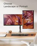 Irongear Dual Monitor Stand for 17-32 inch Screens,Heavy Duty Fully Adjustable Monitor Arm with C-Clamp Hardware,Dual Monitor Mount Supports up to 17.6 lbs per Arm, IGCM1