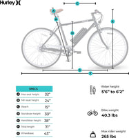 Hurley Electric Bikes Amped Urban Single Speed E-Bike