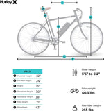 Hurley Electric Bikes Amped Urban Single Speed E-Bike