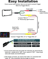 License Plate Backup Camera HD Night Vision Rear View Camera with 8 LEDs 170° Vision