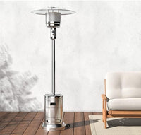 46,000 BTU Outdoor Propane Patio Heater with Wheels, Commercial & Residential,  32.1 x 32.1 x 91.3 inches (LxWxH)