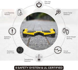 TWO DOTS Hoverboard 6.5" UL2272 Certified Self Balancing Scooter Solid Rubber Two Wheels Hover Board with APP Bluetooth Speaker and LED Lights for Adults and Kid