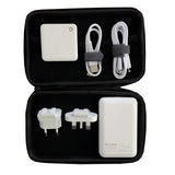 UXD 10,000mAH POWER BANK &Foldable Wall Fast Charger&2 Cables Set(2 types available usb c to c and usb c to MFi)