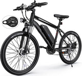 Electric Bike,  Electric Bike for Adults, 26" Ebike 350W Adult Electric Bicycles, 19.8MPH 50-60Miles Electric Mountain Bike, 36V 10.4Ah Battery, Suspension Fork, Shimano 21 Speed Gears