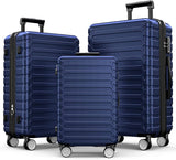 SHOWKOO Luggage Sets Expandable PC+ABS Durable Suitcase Double Wheels TSA Lock 3pcs(Multiple Colors Available)