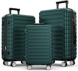 SHOWKOO Luggage Sets Expandable PC+ABS Durable Suitcase Double Wheels TSA Lock 3pcs(Multiple Colors Available)