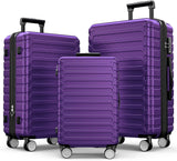 SHOWKOO Luggage Sets Expandable PC+ABS Durable Suitcase Double Wheels TSA Lock 3pcs(Multiple Colors Available)