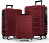 SHOWKOO Luggage Sets Expandable PC+ABS Durable Suitcase Double Wheels TSA Lock 3pcs(Multiple Colors Available)