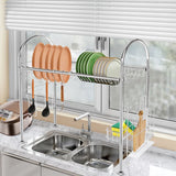 Stainless Steel Dish Drying Rack Over The Sink Kitchen Drainer Holder