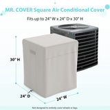 MR. COVER 24" Air Conditioner Cover for Outside Units, Outdoor Central AC Covers Fits Up to 24W x 24D x 30H, Upgraded Durable Material, All-Weather Protection