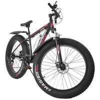 Tangnade Fat Tire Mens Mountain Bike, 17-Inch / Medium High-Tensile Frame Fitness Equipment Home Gym