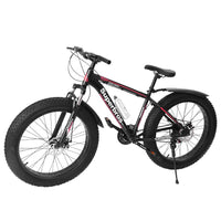 Tangnade Fat Tire Mens Mountain Bike, 17-Inch / Medium High-Tensile Frame Fitness Equipment Home Gym