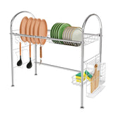 Stainless Steel Dish Drying Rack Over The Sink Kitchen Drainer Holder