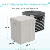 MR. COVER 36" Air Conditioner Covers for Outside Units, Outdoor Central AC Cover Fits Up to 36W x 36D x 39H, Upgraded Durable Material, All-Weather Protection
