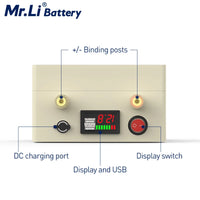 Mr.Li 12V 25Ah Lifepo4 Rechargeable Battery Pack With 6A Charger For Outdoor Camping Power Supply Fish Finder Solar System