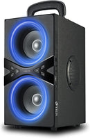 YIER Wireless TWS Portable Bluetooth Speaker with Lights,100dB Loud Bluetooth Speaker with Subwoofer 80W