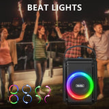 BINBIN Party Bluetooth Speaker with Lights,60W