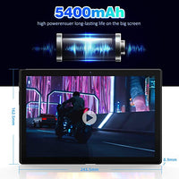 Android Tablet 10 Inch, 1080p Full HD Display, 1920x1200 IPS Touchscreen, Octa-Core Processor, 4GB RAM, 64GB Storage, 128GB Expand, 5G/2.4G WiFi, 8MP+2MP Camera, GPS, Bluetooth 5.0, FM