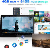 Android Tablet 10 Inch, 1080p Full HD Display, 1920x1200 IPS Touchscreen, Octa-Core Processor, 4GB RAM, 64GB Storage, 128GB Expand, 5G/2.4G WiFi, 8MP+2MP Camera, GPS, Bluetooth 5.0, FM