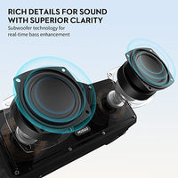 MUSGO Portable Speaker Wireless Bluetooth 5.0 IPX6 Waterproof Built-in Handle 24H Playtime with Subwoofer 60W
