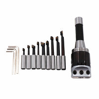 T005 2" Boring Head Set w/ R8 Shank, 9 Pc. Boring Bar Set