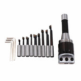 T005 2" Boring Head Set w/ R8 Shank, 9 Pc. Boring Bar Set