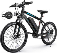 Electric Bike,  Electric Bike for Adults, 26" Ebike 350W Adult Electric Bicycles, 19.8MPH 50-60Miles Electric Mountain Bike, 36V 10.4Ah Battery, Suspension Fork, Shimano 21 Speed Gears